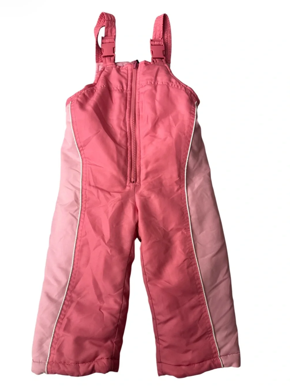 OshKosh Toddler Girls Pink Insulated Bib Overalls Snow Ski - Size 24 Months